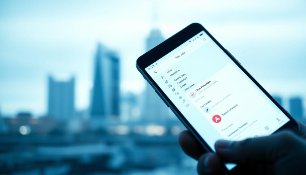An intuitive design concept, showcasing a minimalist, user-friendly digital interface. In the foreground, a sleek smartphone or tablet displays a clean, well-organized task management app with intuitive icons and a distraction-free layout. Hues of blue and gray create a calming, professional atmosphere. The middle ground features subtle geometric shapes and lines, hinting at the app's efficient workflow. In the background, a blurred, abstract cityscape suggests a modern, tech-savvy environment. Soft, diffused lighting illuminates the scene, emphasizing the app's ease of use and seamless integration into a busy, digital lifestyle.