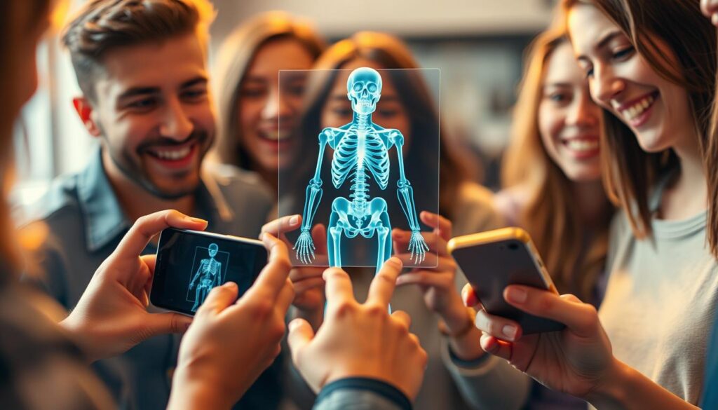 simulador de raios-x para diversão com amigos