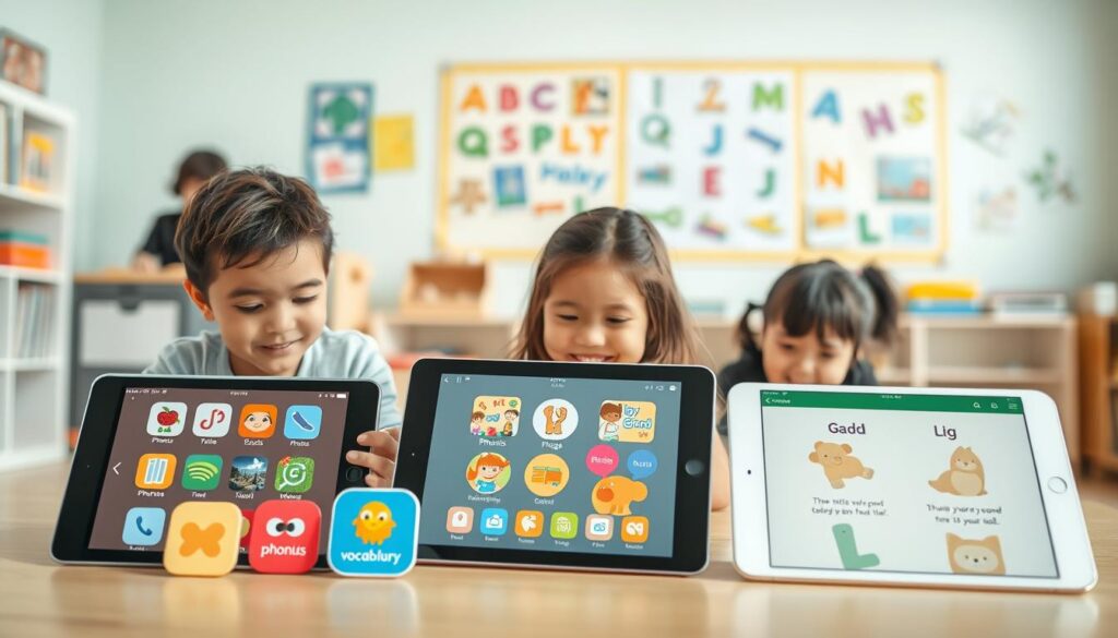 descrição detalhada apps alfabetização