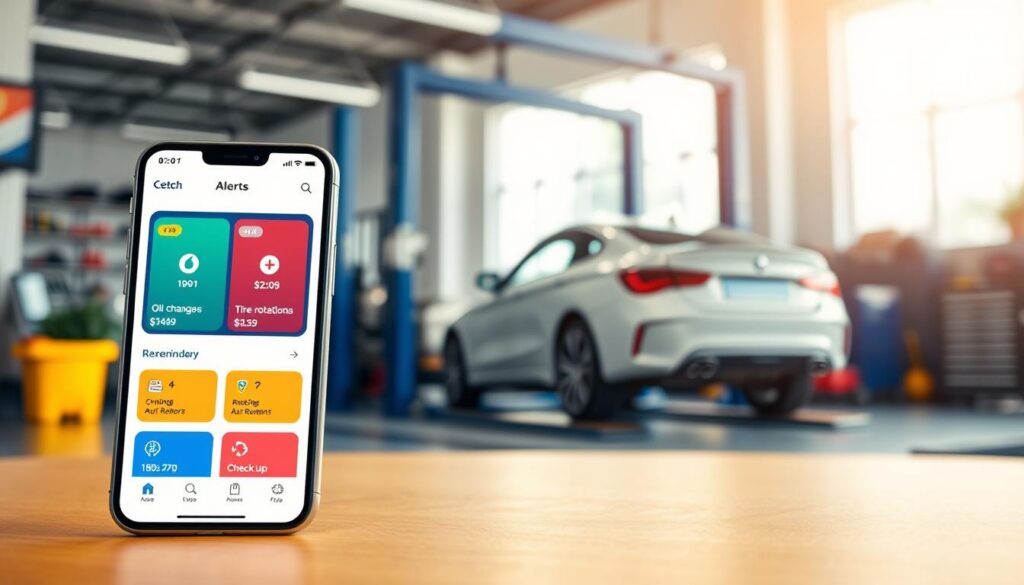 Alertas e lembretes de manutenção automotiva