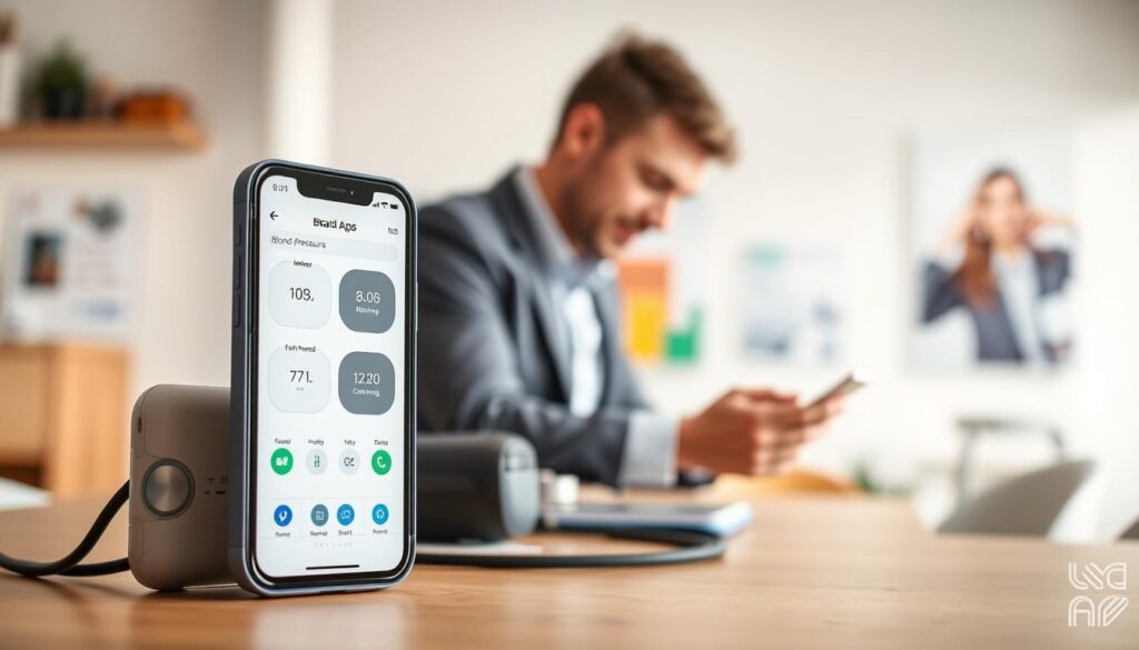 Compatibilidade iOS e Android aplicativos pressão arterial