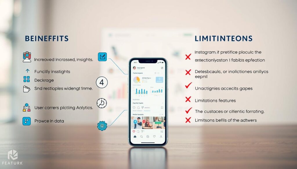 Vantagens e limitações de aplicativos de análise do Instagram