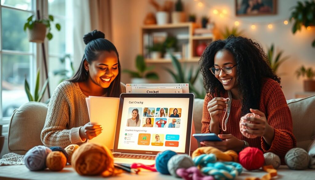 comunidade online de crochê