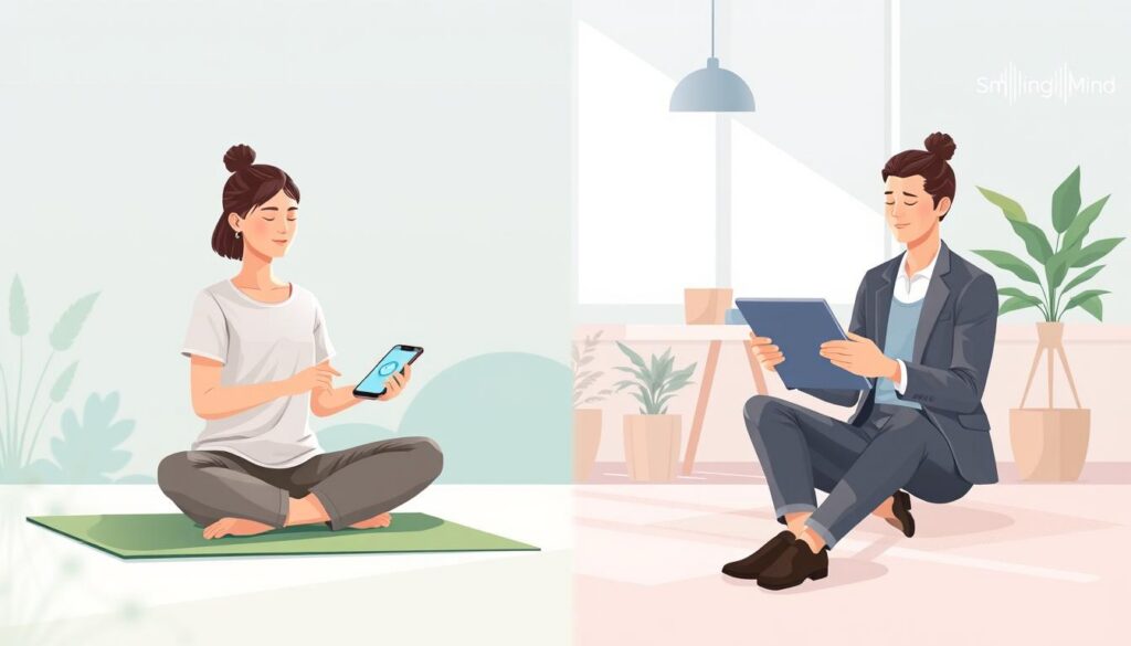 insight timer e smiling mind comparacao