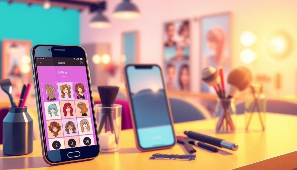 Aplicativos de penteados para iOS e Android