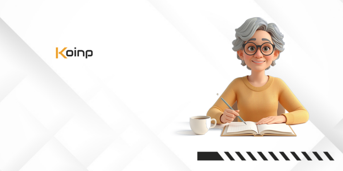 Ilustração de uma senhora de óculos escrevendo em um caderno aberto